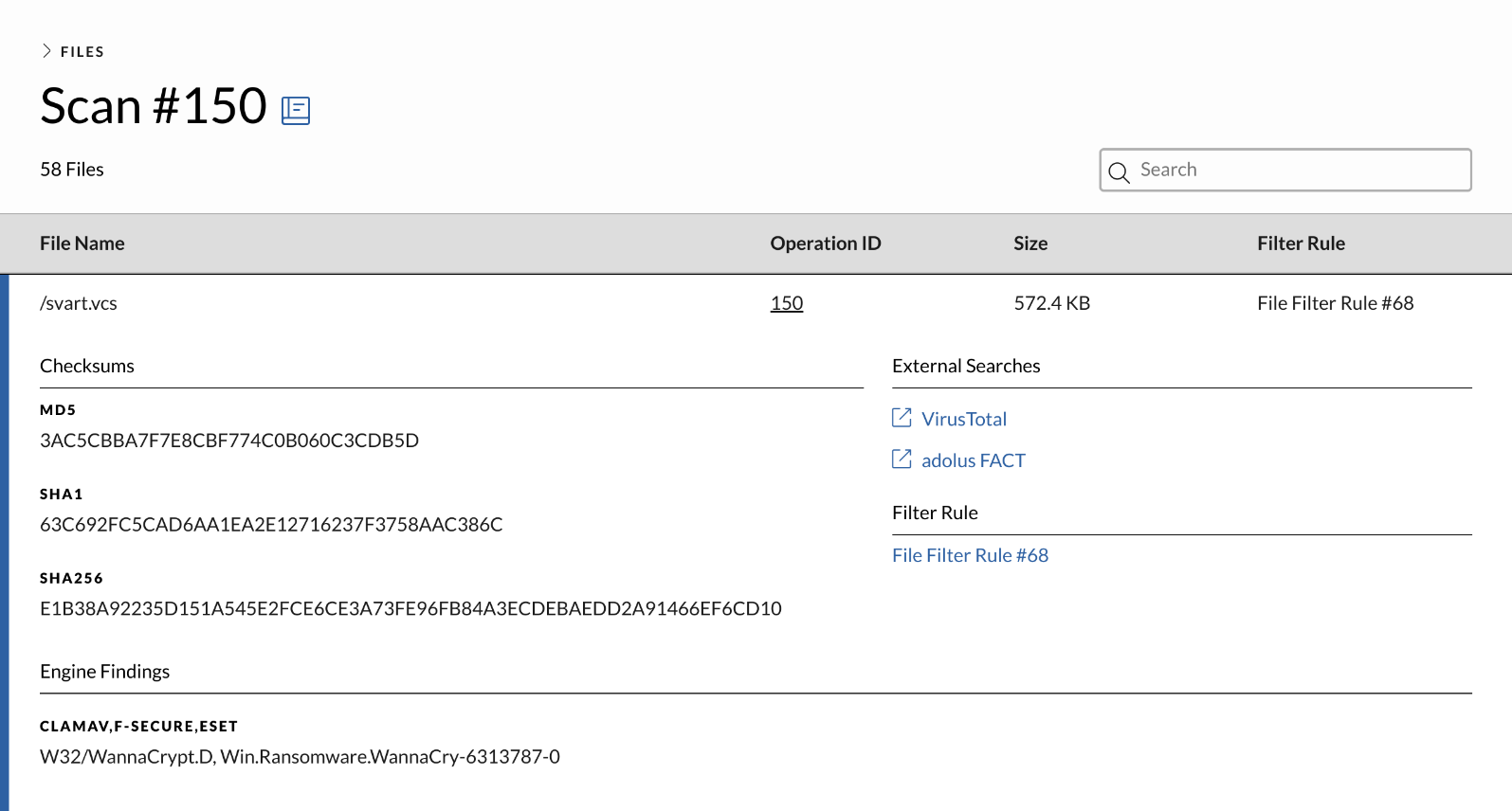 File view with details