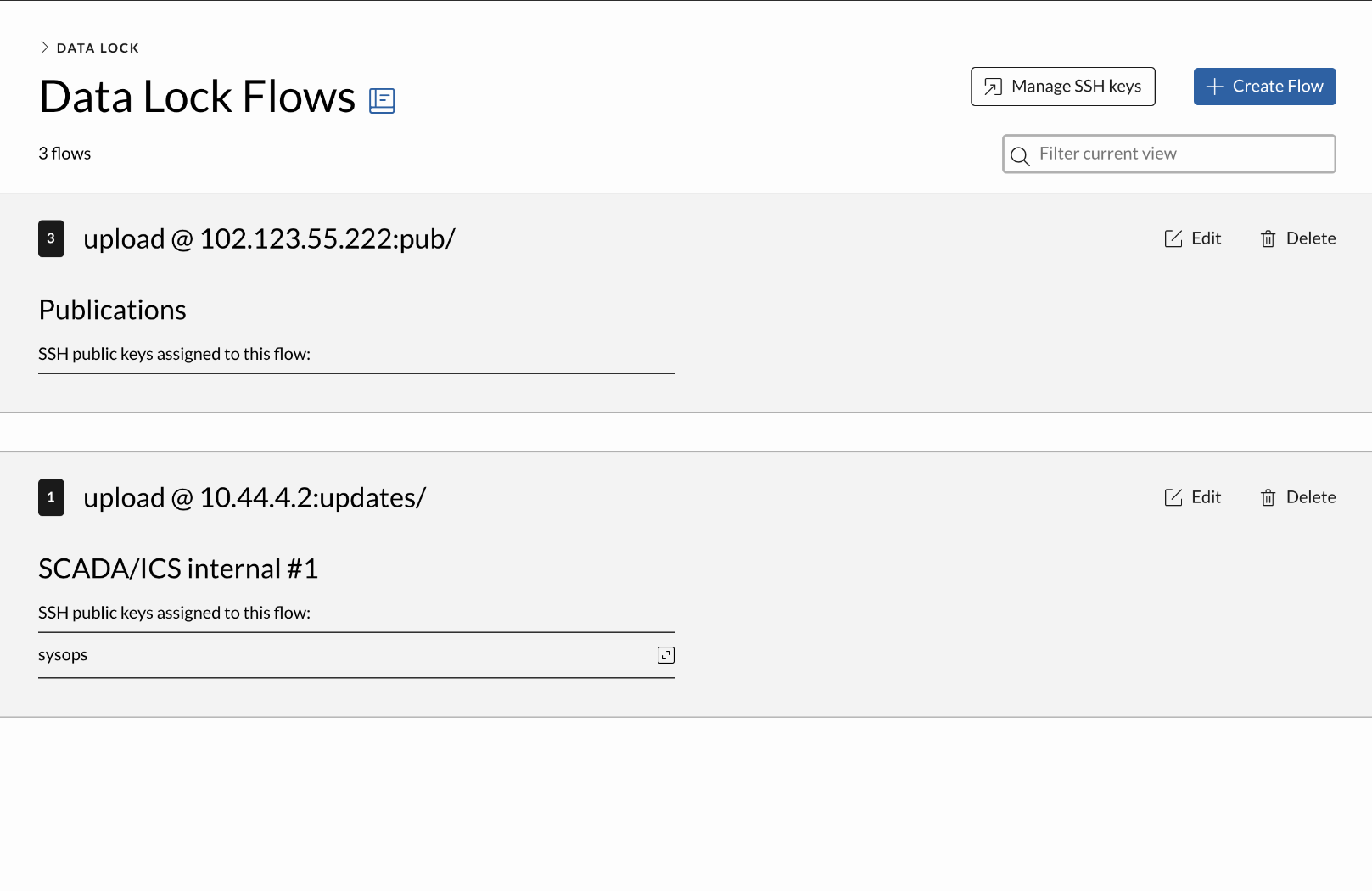 DataLock flows