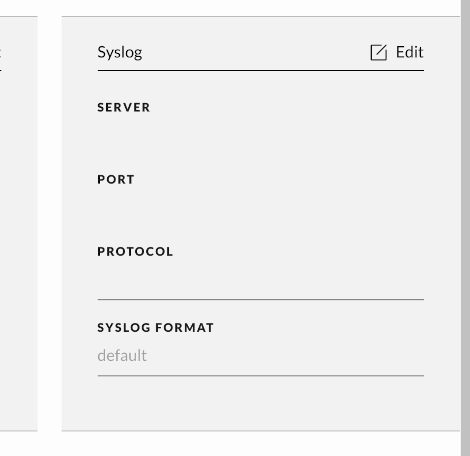 Syslog format