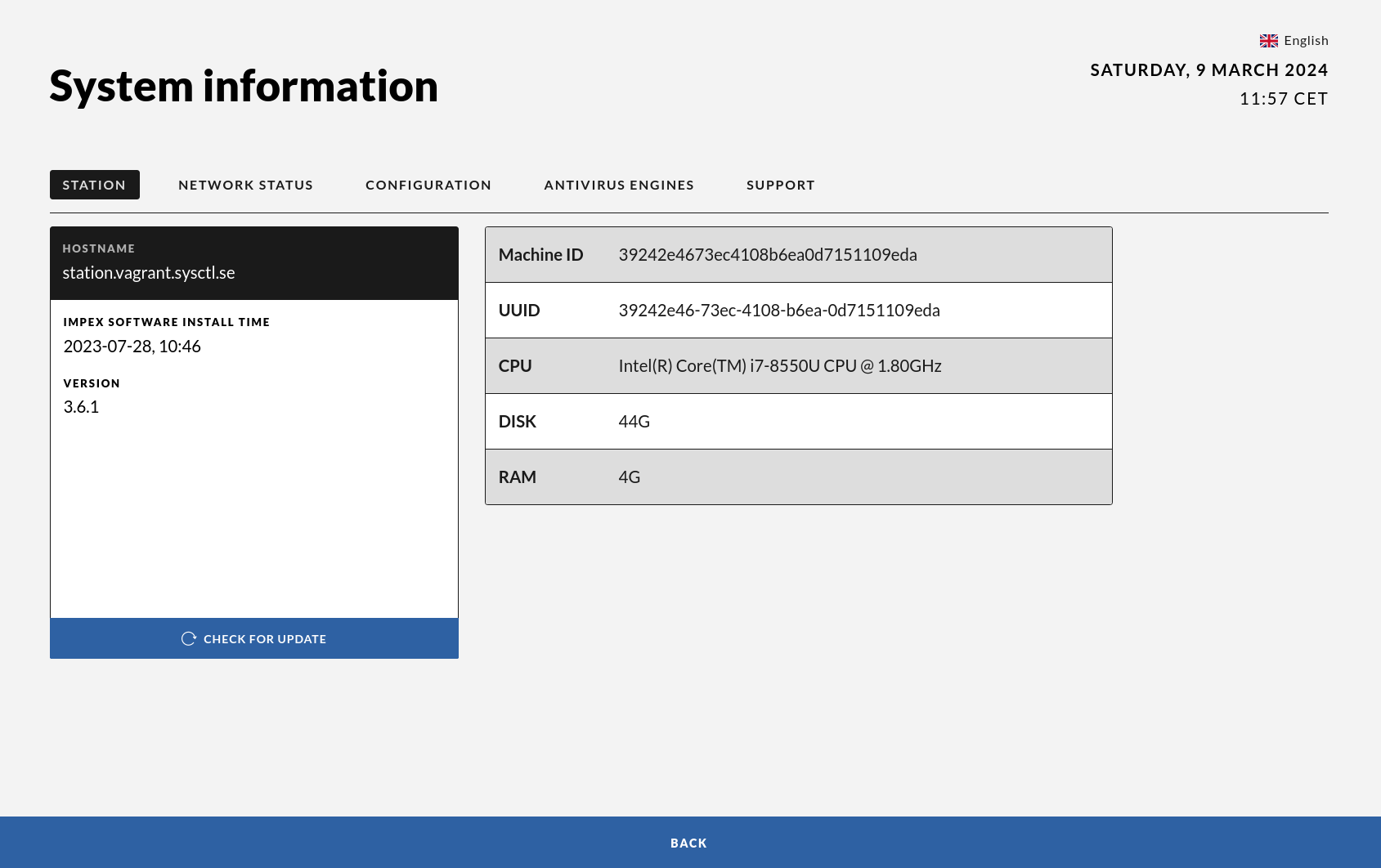 The System Information Page